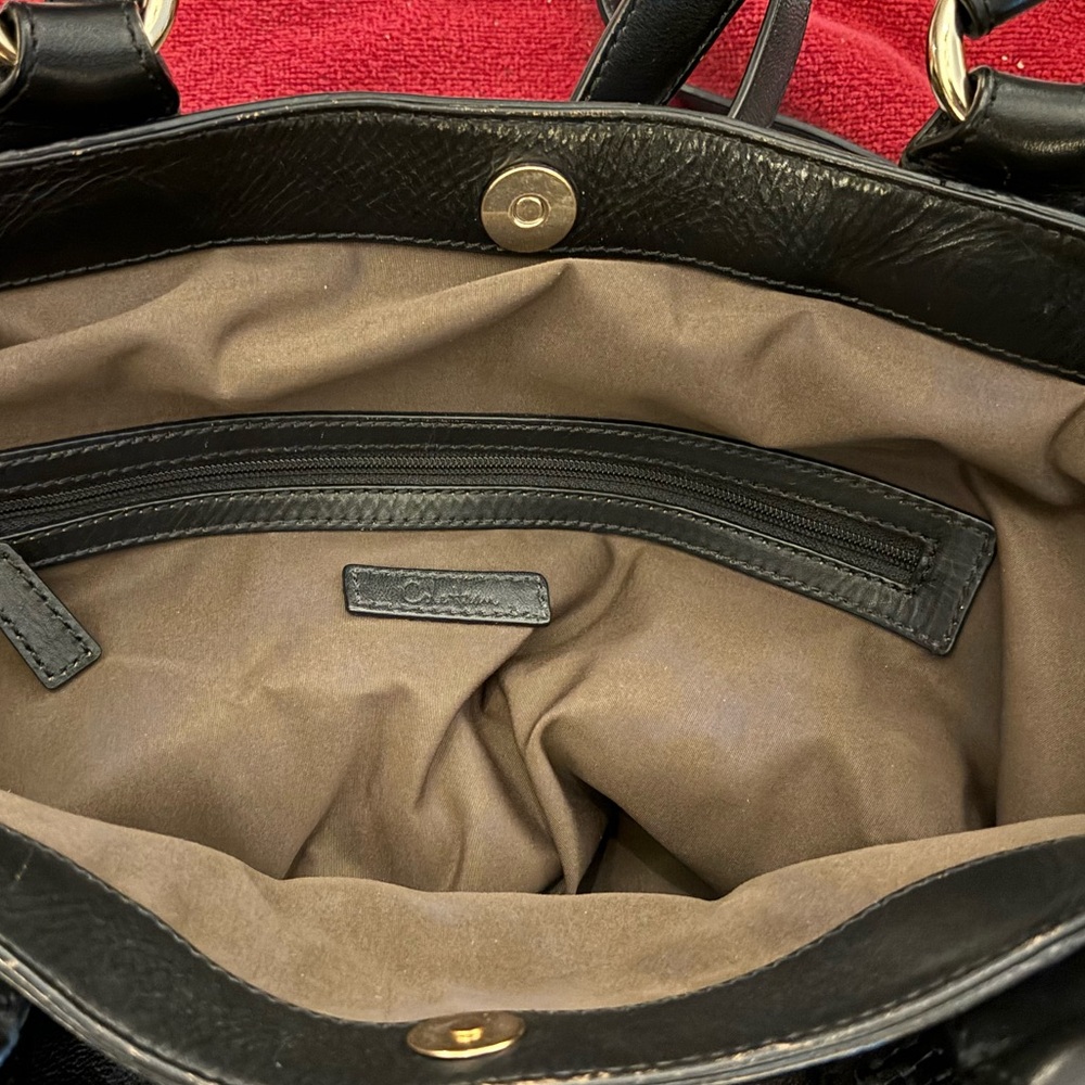 Cole Haan Camden Devin Black Leather Tote‎ Bag Crossbody - Picture 10 of 11